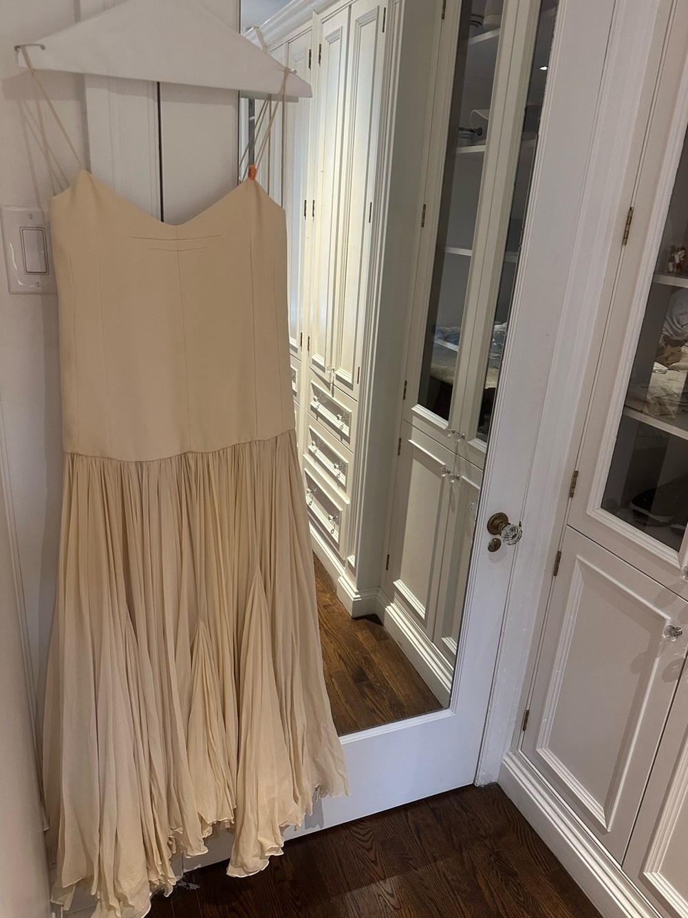 Khaite Zeke Crepe And Pleated Silk Gown